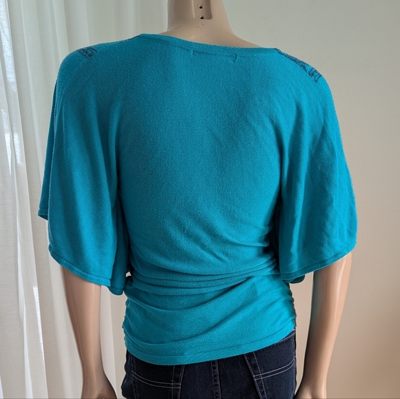 Studio M Blue Dolman Sleeve Boxy Blouse - Picture 2 of 8